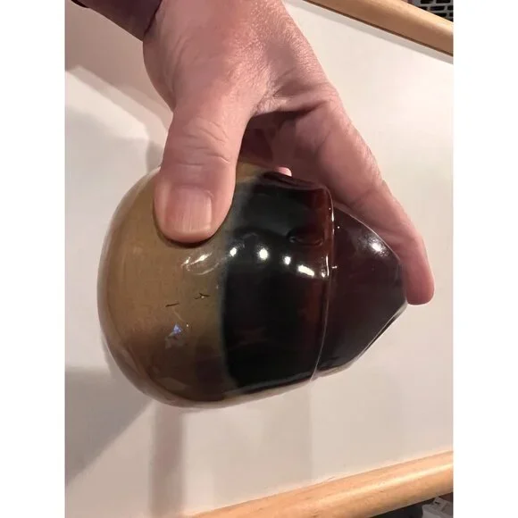 Vintage Sango Pottery Nova Brown #4933 Canister Sugar Bowl Jar with Lid 4.75” - Picture 6 of 8